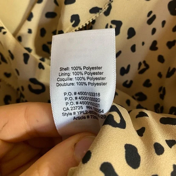 Aritzia Sunday Best Leopard Wrap Mini Flowy Lightweight V Neck Dress Size 4 - Picture 12 of 12